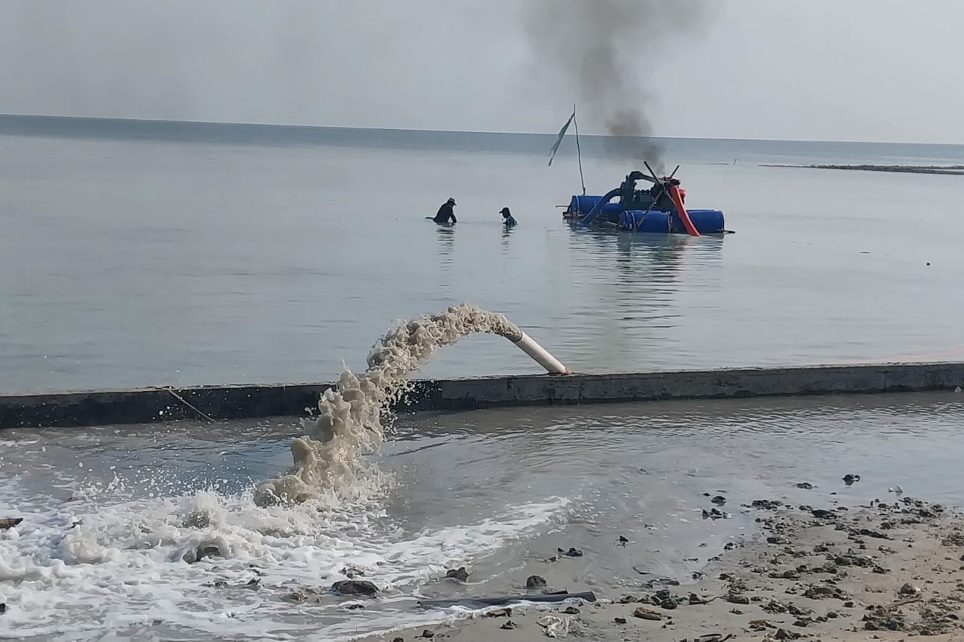 Penggunaan Pasir Laut Oleh Pengembang di Pulau Tidung. Dok. Istimewa